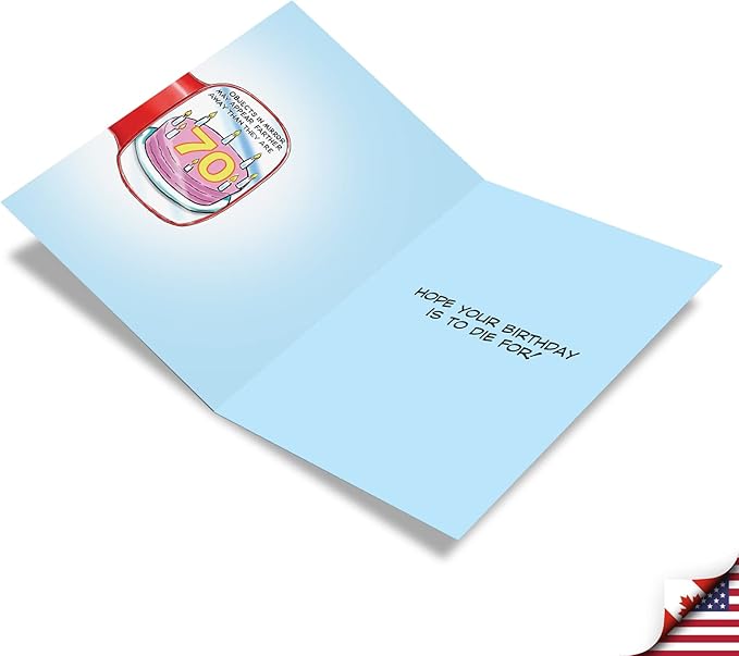 NobleWorks - 70th Milestones Birthday Greeting Card with 5 x 7 Inch Envelope (1 Card) - Objects in Mirror 70 4849
