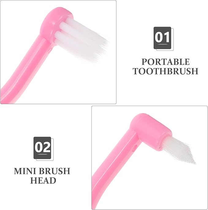 Double-Headed Toothbrushes 4pcs Compact Tapered Interdental Brushes for Daily Teeth Cleaning and Oral Care, Portable Household Toothbrushes for Braces and Denture Maintenance