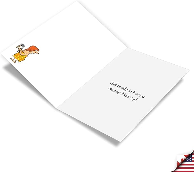 NobleWorks - 1 Funny Birthday Greeting Card w/ 5 x 7 Envelope For Men, Women - Bday Early Shoe Shelf C10654BDG