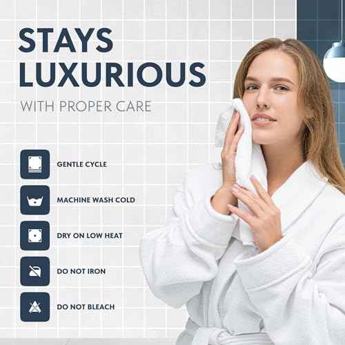 White Classic Luxury Cotton Washcloths 13x13 Inch - 650 GSM Turkish Cotton | Hotel, Spa, Bathroom Face Towel | 12 Pack