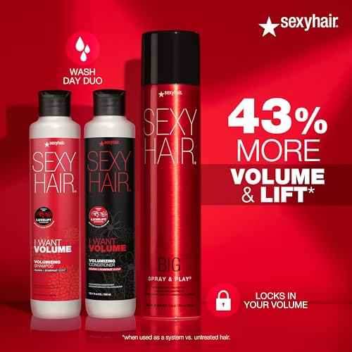 SexyHair Big Spray & Play Volumizing Hairspray | Hold and Shine | Up to 72 Hour Humidity Resistance | All Hair Types