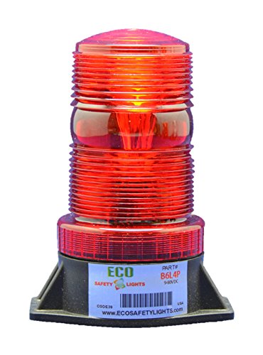 B6L4PAC 85-265V AC LED EMERGENCY WARNING SAFETY LIGHT BEACON STROBE EFFECT 110V 120V 220V 240V (RED)