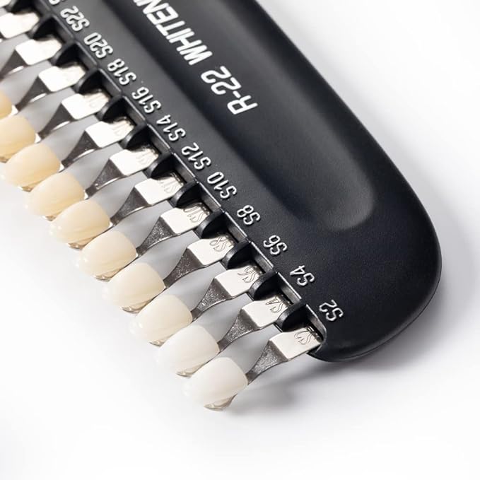 Professional 3D R-22 Dental Tooth Teeth Whitening Shade Guide for Dentist Tracking Teeth Whitening Course, Tooth Shade Guide with 22 Colors