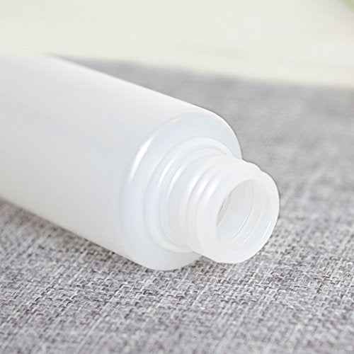 ALINK Travel Size Plastic Empty Toiletry Bottles, 30ml (1 oz) Pack of 6 Liquid Containers with Labels