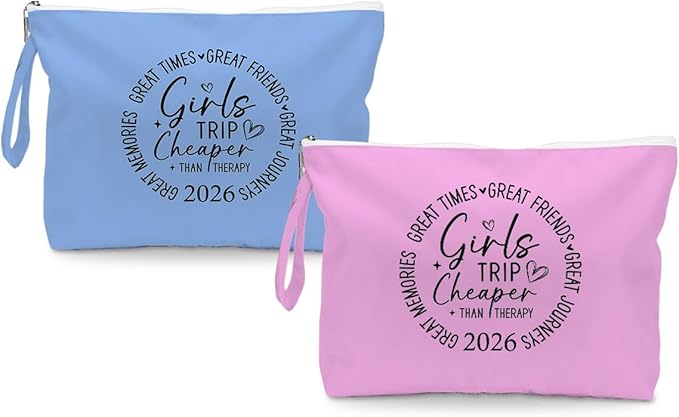 Fokongna 2PCS Girls Trip Gifts Wet Bag Wet Dry Bag Beach Bag Favors for Swimsuit Toiletry Bag Travel Essentials For Women, Beach Travel Gym Wet Dry Bag for Swimsuit Dirty Diaper Bag