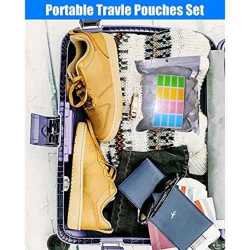 17 Pack Travel Pouches for Toiletries,TSA Approved,Travel Size Portable Containers,Stand Up Pouch,Refillable Travel Accessories for Shampoo Conditioner Lotion Soap Liquids (B-17pcs)