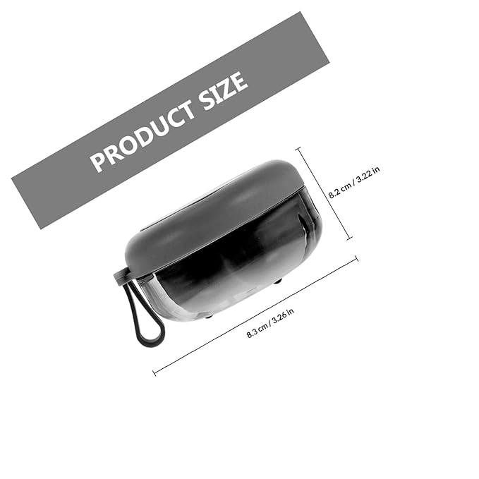 Retainer Case with Mirror and Denture Bath Cup Gray Plastic Orthotic Storage Box Portable Mouth Guard Holder for Travel and Daily Oral Care