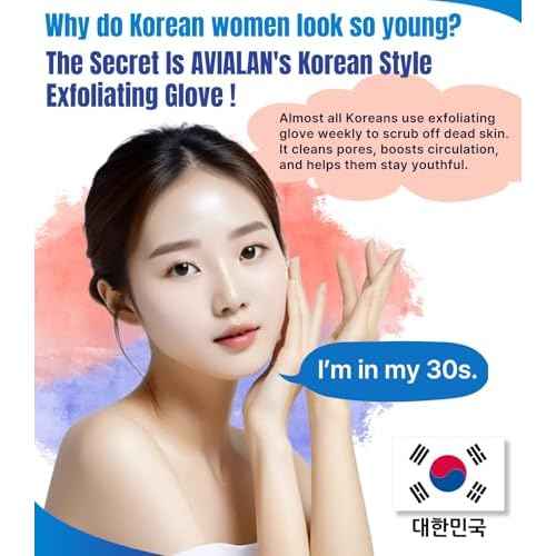 Exfoliating Glove Korean Skin Care Body wash loofah face Lip Body Scrub Dry Brushing Body Brush Foot Back Scrubber scrubbing Bathing Sponge Black Head Remover Gloves (Green)