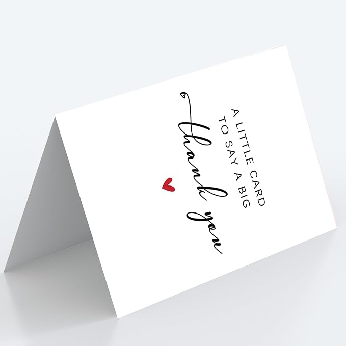 Simple Thank You Card Gifts for Men Women, Appreciation Gifts for Teacher Boss, A Little Card to Say A Big Thank You