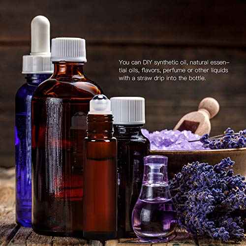 ULG 4/8/12-Pack Essential Oil Roller Bottles 10ml, Empty Bottles with Stainless Steel Roller Balls and Waterproof Labels, Roller Balls For Essential Oils