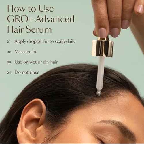 VEGAMOUR GRO+ Advanced Hair Serum for Hair Density, Reduces Shedding and Promotes a Healthy Scalp, Helps with Severe Signs of Thinning, Made Without Fragrance, Vegan, Cruelty-Free
