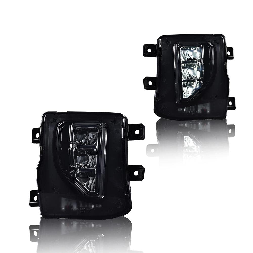 ALLGOOD LED Fog Lights w/Bulbs, Compatible with Chevy Silverado 1500 Pickup 2016-2018, Front Bumper Driving Fog Lights Lamps Smo