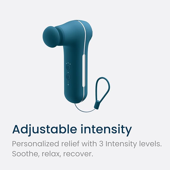 MyoLite Percussion Massage Gun - Deep Tissue Muscle Relief, Quiet & Portable, Cordless with 4 Attachments and Travel Case (Nobol Blue)