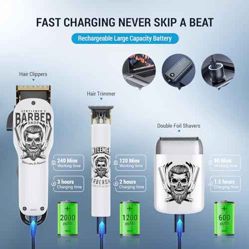 BESTBOMG¢ç Hair Clippers for Men Professional, Beard Trimmer Kits & Sets, Electric Shavers, Hair Clippers & Trimmer Ceramic T-Blade, for Barber, for Gifts
