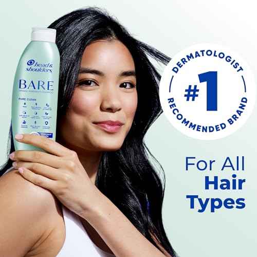 Head & Shoulders BARE Dandruff Shampoo Twin Pack, Soothing Hydration, Sulfate-Free, Silicone-Free, Dye-Free, Eco-Friendly Bottles, Safe for All Hair Types, 13.5 Fl Oz Each (Set of 2)