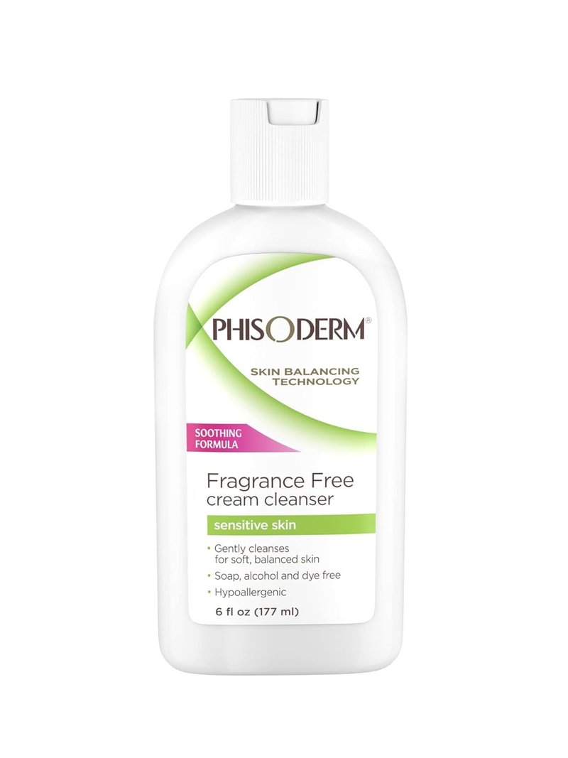 Phisoderm Fragrance Free Cream Cleanser For Sensitive Skin 6 oz (Packs of 6)