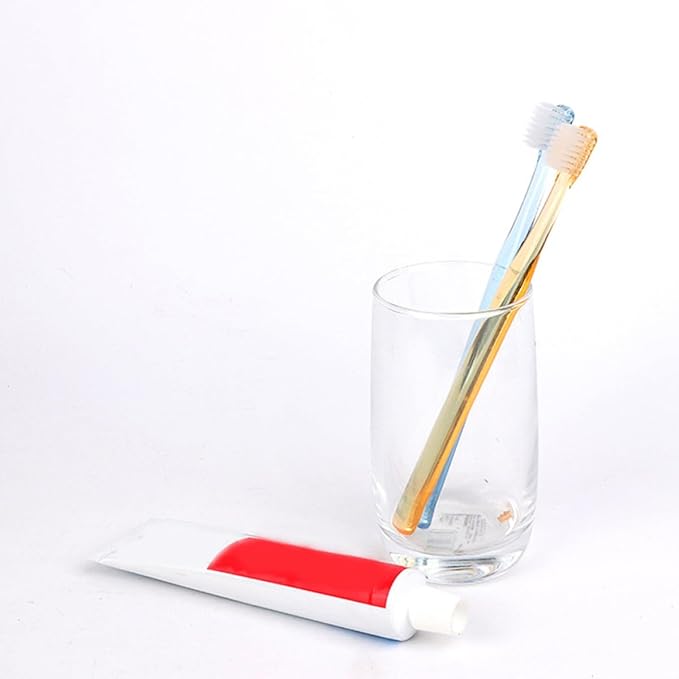 Superfine Soft Bristle Toothbrush Small Head 8pcs Crystal Manual Toothbrushes Bulk Pack for Adults Travel and Home Use