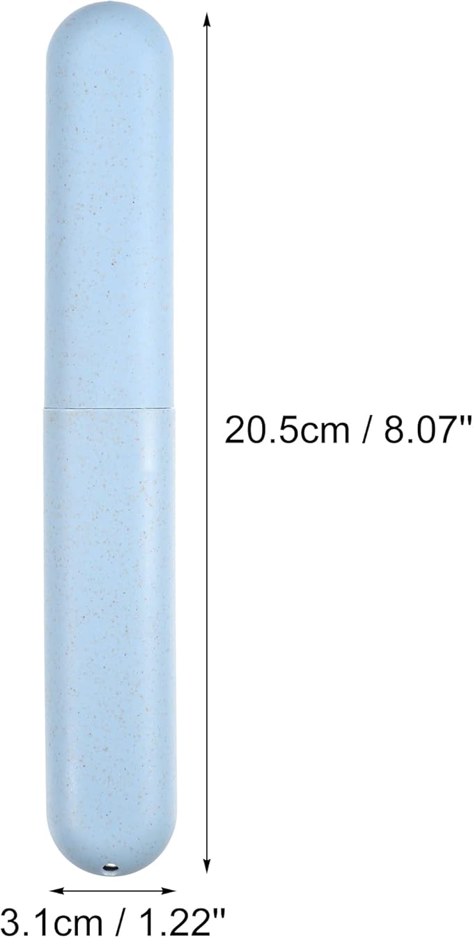 VOCOSTE 1pcs, Traveling Toothbrush Holders Case, PP Toothbrush Case for Travel Business, Blue, 8.07''x1.22''x0.83''