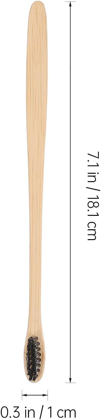 Supple Toothbrushes for Adults 20Pcs Pack Black and White Soft Bristles Biodegradable Eco-Friendly Oral Care for Travel and Daily Bathroom Use
