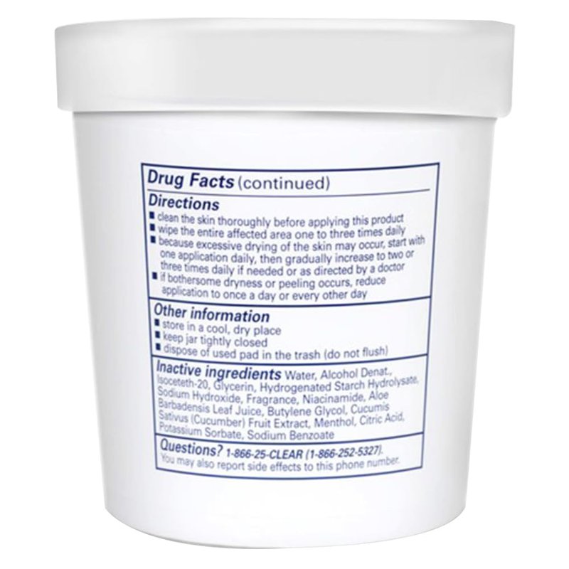 Clearasil Acne Treatment Facial Cleansing Pads, Stubborn Acne Control 5-in-1 Daily Pads, 90 Pads (Pack of 3)
