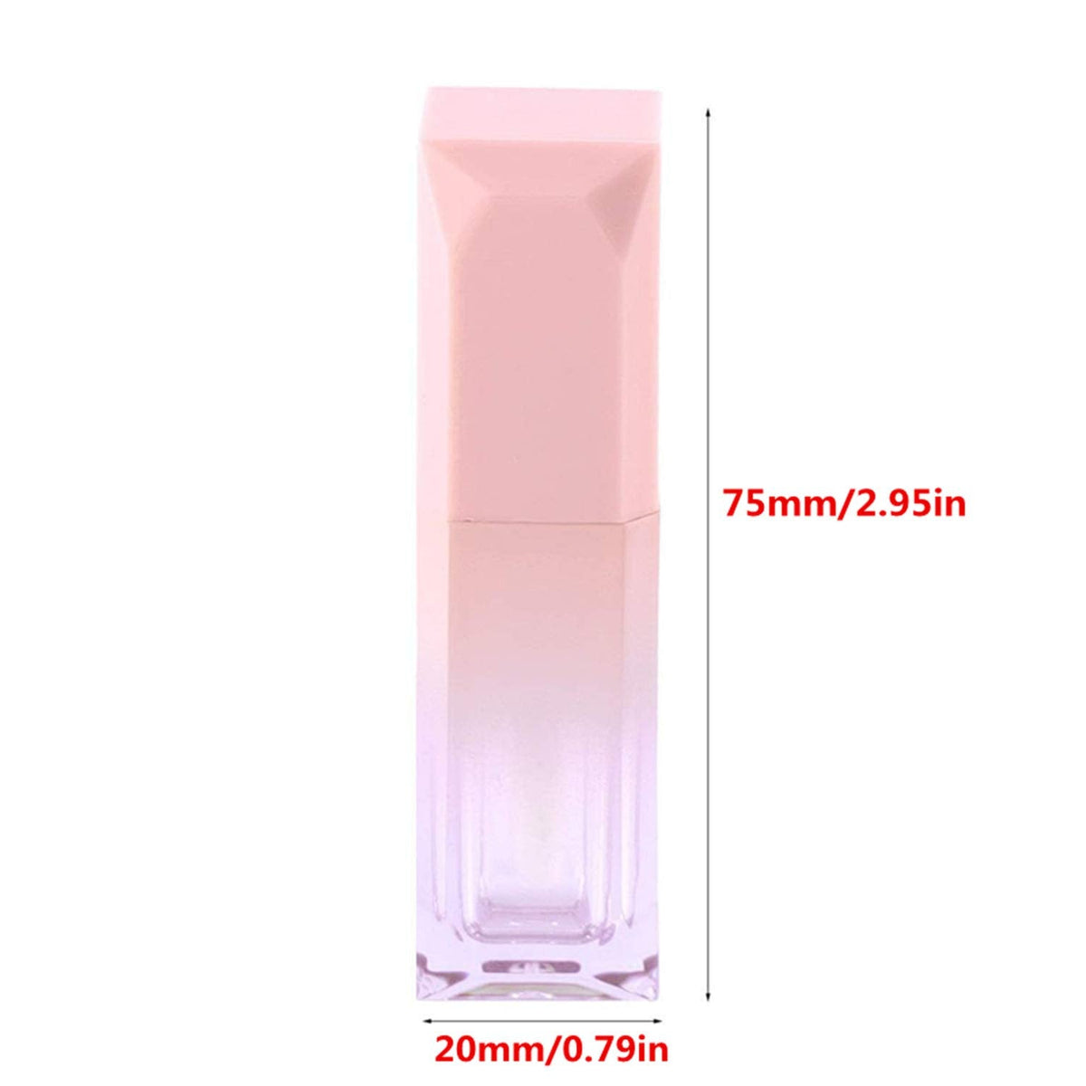 Healthcom 10Pcs 5ml Gradient Pink Empty Lip Gloss Tubes Plastic Mini Refillable Lip Balm Lipstick Bottle Lip Glaze Tube with Wand Travel Pipe Vials DIY Beauty Makeup Cosmetic Container Jar Pot Lip Oil