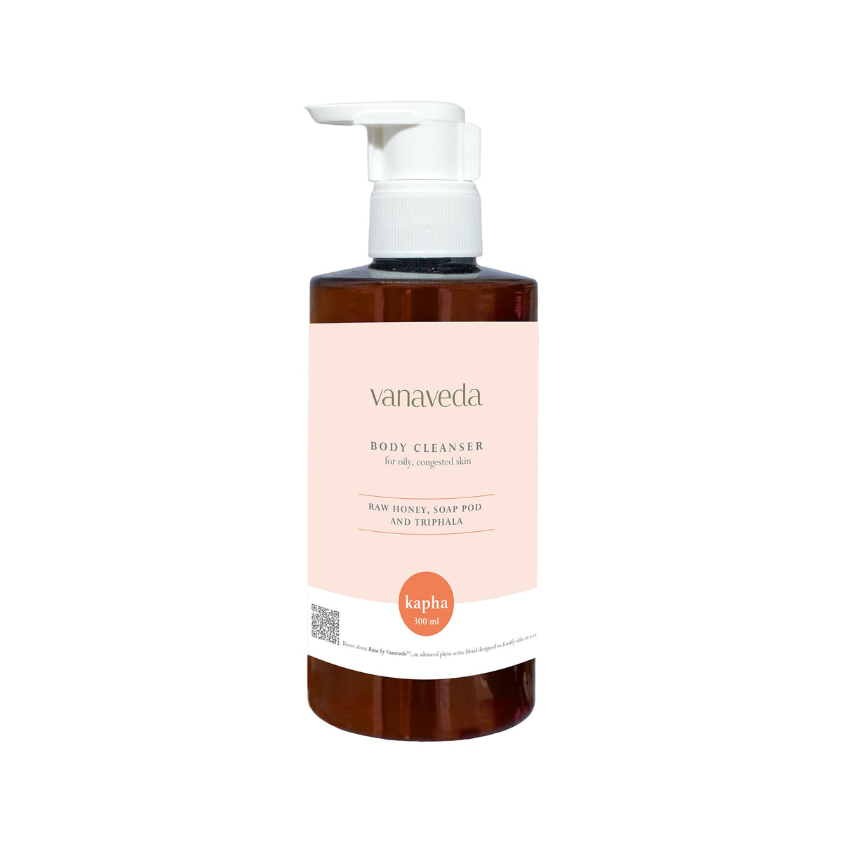 Vanaveda Body Cleanser Kapha | Purifying Ayurvedic Body Wash with Neem, Honey & Triphala for Oily, Congested Skin | Balancing Cleanser for Kapha Prone Skin | Sulfate-Free | 300ml