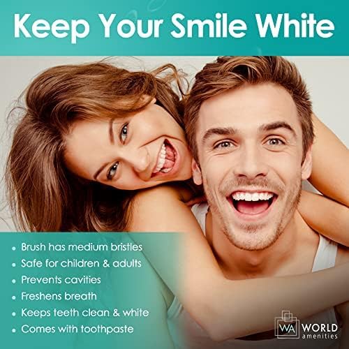 World Amenities - Bulk Disposable Dental Kit Bundle with Toothbrush and Toothpaste