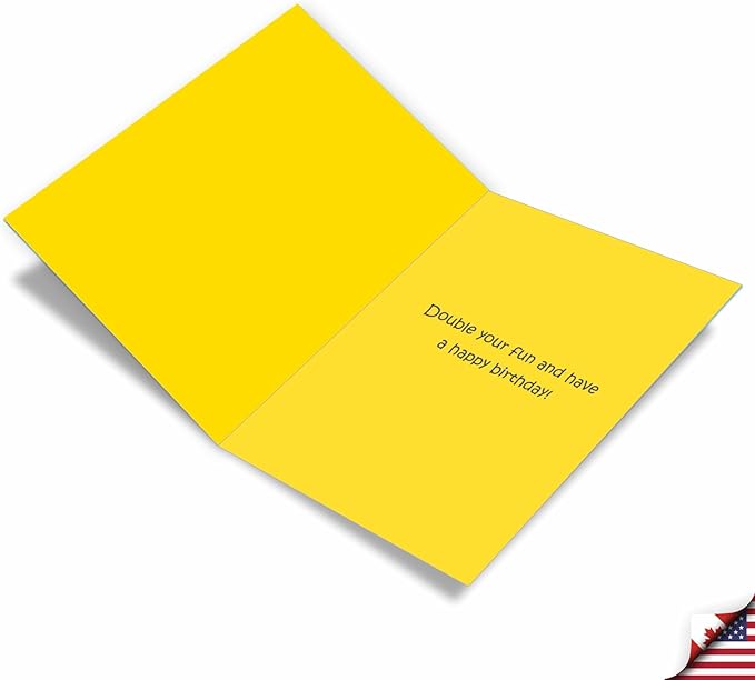 NobleWorks -1 Funny Birthday Card Inappropriate (8.5 x 11 Inch) - Humor Cartoon Bday Notecard with Envelope - Grow Sideburns J8367BDG