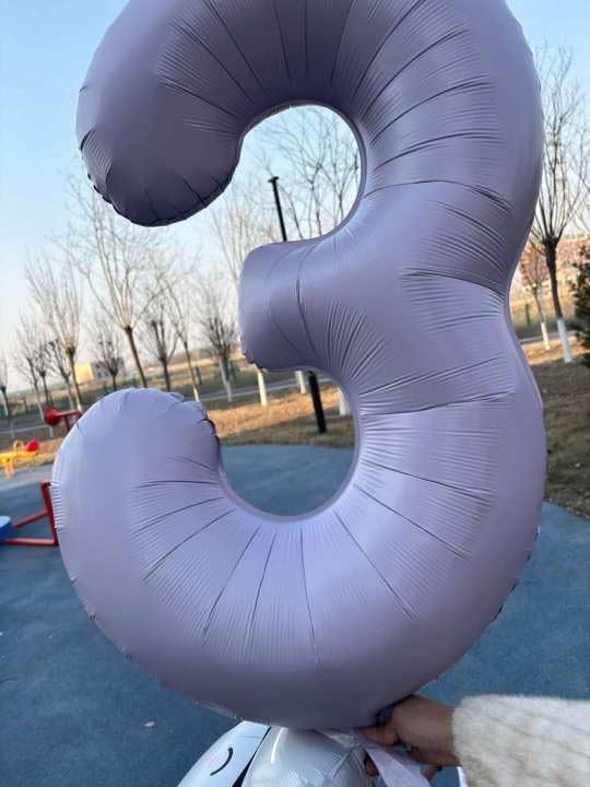 Lilac Number 3 Balloon 40 Inch, Lavender 3 Balloon Number, Mauve 3rd Birthday Decorations, Lilac Mauve Party Supplies for Boys Girls