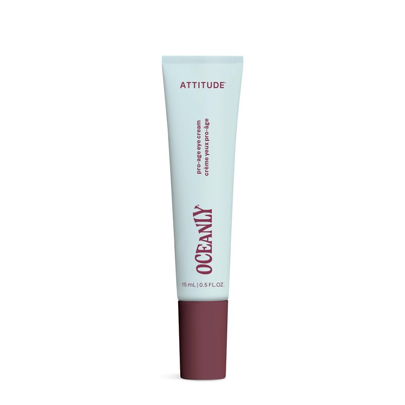 ATTITUDE Anti Aging Eye Cream, With Peptides, Algae Extract & Hyaluronic Acid, For Dark Circles & Wrinkles, Fragrance Free Skincare, Dermatologically Tested, EWG Verified, Vegan, 0,5 Fl Oz