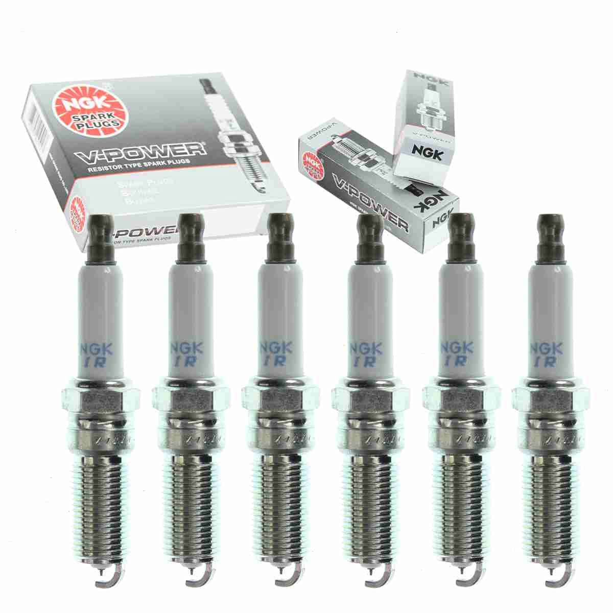 6 pc NGK V-Power Spark Plugs compatible with Dodge Charger 2.7L V6 2006-2010