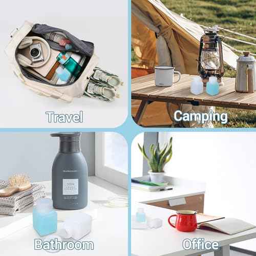 1oz/30ml Leak Proof Plastic Bottles with Caps for Liquids Sample, Reusable Small Bottles Containers for Travel, Camping and Hiking (Translucent, 10 Pcs)