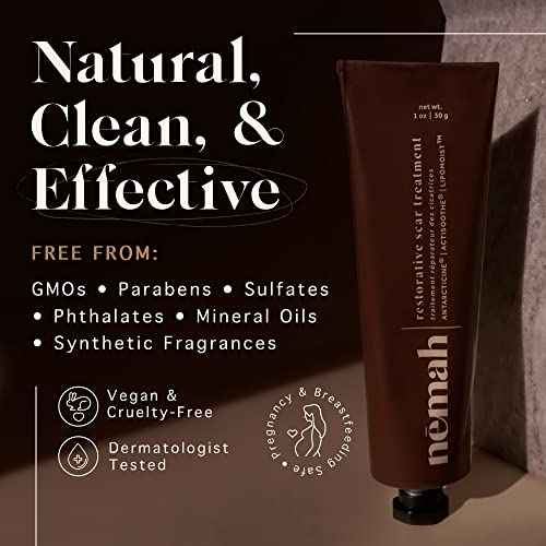 Nemah - Restorative Scar Treatment for C Section Recovery - C Section Scar Treatment for Postpartum - Reduces the Appearance of Scars from Acne - Vegan & Cruelty-Free - 1 oz.