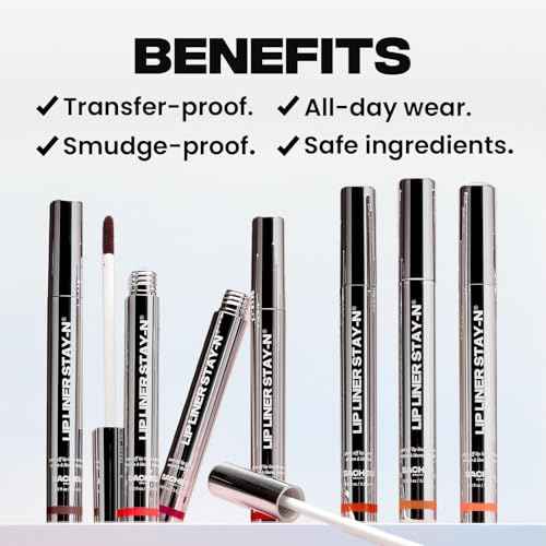 Sacheu Lip Liner STAY-N Peel Off Lip Stain ? Long Lasting Matte Lip Tattoo Transfer Proof Lipstain Infused with Hyaluronic Acid & Vitamin E for All Skin Types ? Vegan & Cruelty-Free, HEY-zel