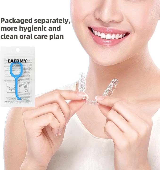 24PCS Clear Aligner Removal Tool for Invisible Removable Braces Retainers and Dentures, Dental Grade Personal Orthodontic Solution Accessories (24pcs)