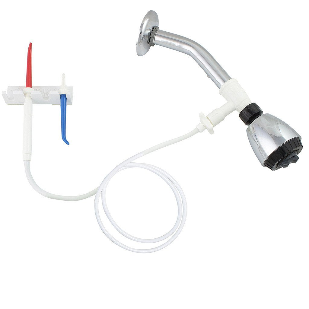 SHOWER FLOSS Water Dental Flosser - Convenient for Teeth, Attaches to Your Shower Head - Easy Installation, Adjustable Temperature & Pressure - Dentist Recommended