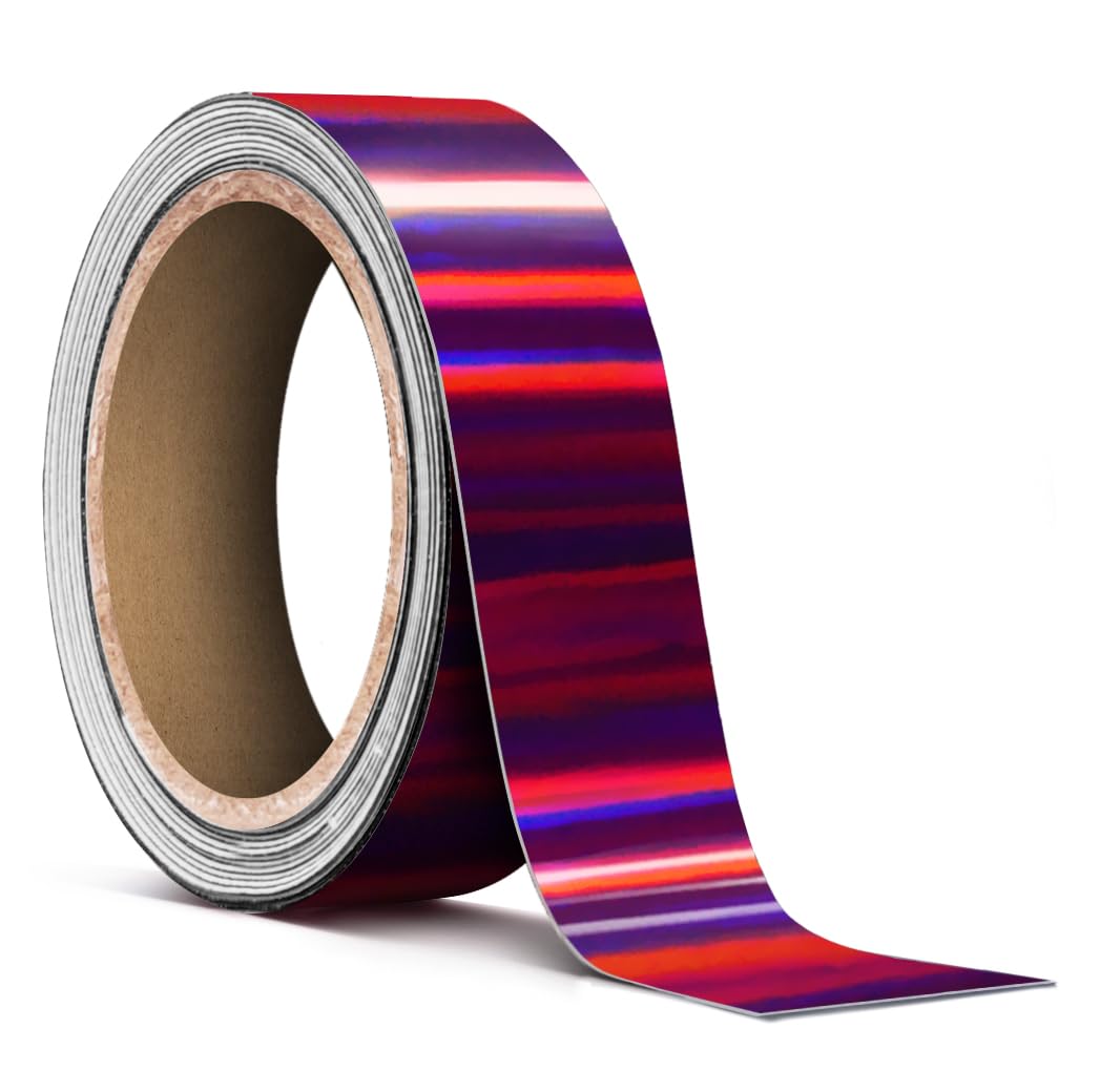 VViViD Holographic Purple Chrome Pinstripe Vinyl Tape Roll (1    x 25ft)