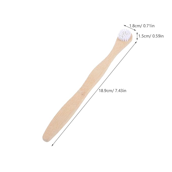 Tongue Cleaner Brush Ergonomic Grip for Oral Deep Cleaning (White)
