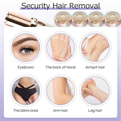 Generation 2 Replacement Heads for Flawless Facial Hair Remover Replacement Heads,Suitable for Flawless Replacement Heads Gen 2 for Flawless Facial Hair Remover for Women,As Seen On TV.(4 Pack)