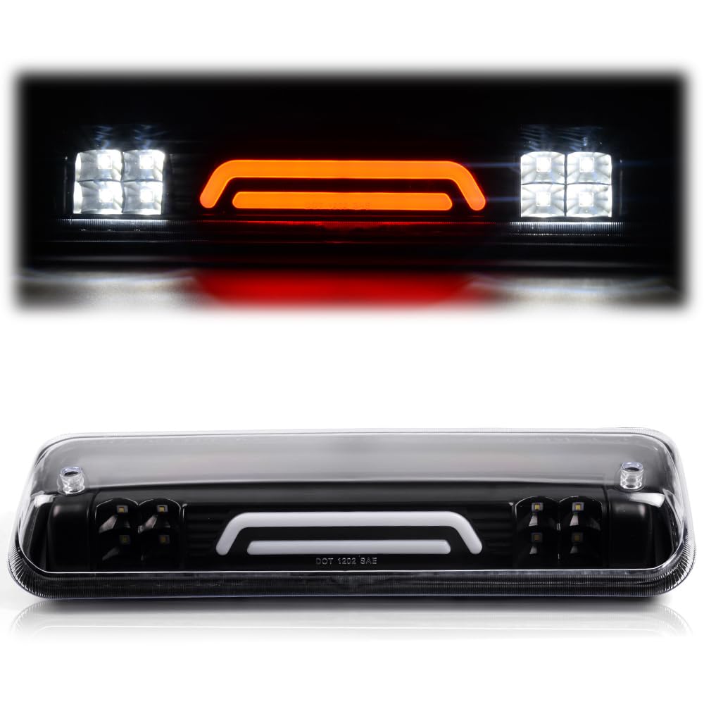 G-PLUS Rear LED Third Brake Light Compatible With 2004-2008 Ford F150 3RD Cargo Led Tail Lamps (Clear Lens Black Housing)