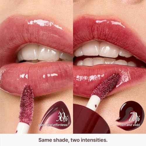fwee 3D Voluming Gloss 70% (Rich) | High Shine, Non-Sticky Lip Gloss for Makeup | Long-Lasting, Moisturizing Gel Formula ? Cherry Cola 70% | 30% & 70% Pigment Options | 5.3g