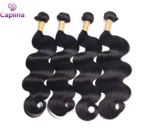 16A Human Hair Bundles 12 14 16 18 Inch Body Wave 400g Unprocessed Brazilian Virgin Hair 4 Bundles Deals Human Hair Extensions Quick Weave Human Hair Natural Black Color