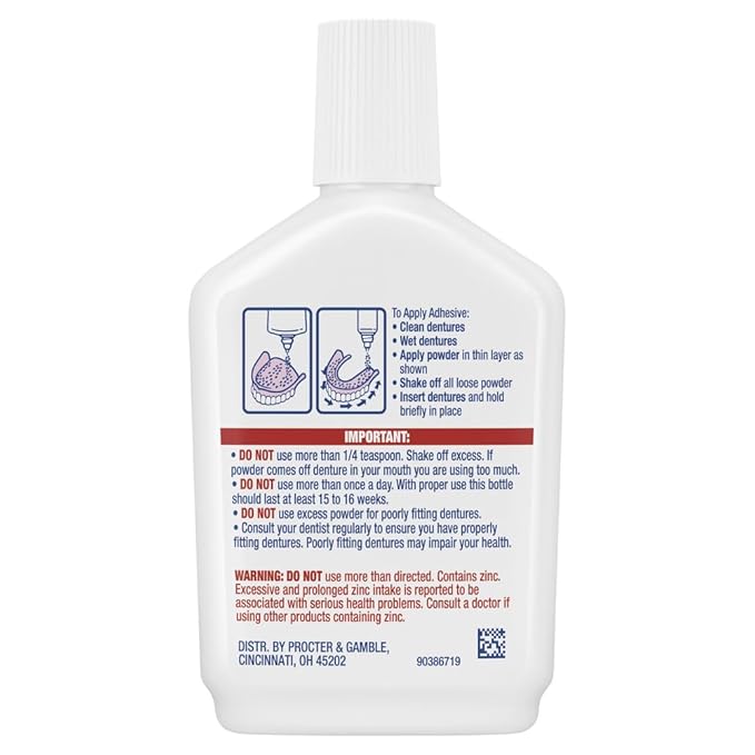 Fixodent Extra Hold Denture Adhesive Powder, 2.7 Ounce (Pack of 4)
