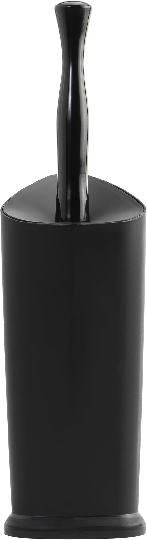 Casabella Toilet Bowl Brush with Canister Storage Caddy and Splashgaurd, Black