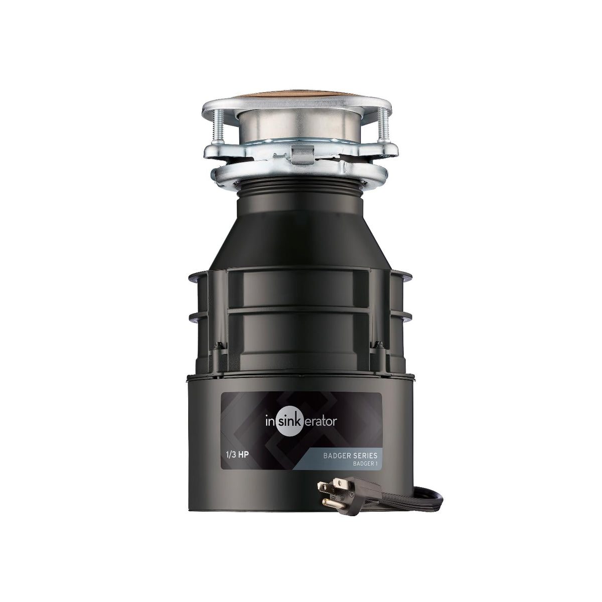 InSinkErator Badger 1 Garbage Disposal with Power Cord, Badger Series 1/3 HP Continuous Feed Food Waste Disposer