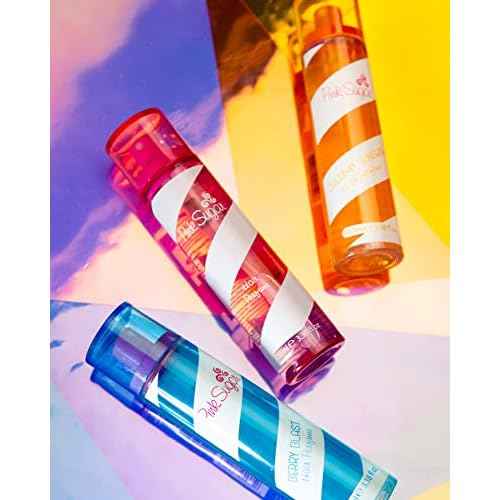 Pink Sugar Creamy Sunshine Fragrance for Women, Eau de Toilette Perfume, Body Mist, Hair Perfume, Floral + Fruity Scent, Notes of Coconut Milk, Mimosa, Vanilla, and Caramel