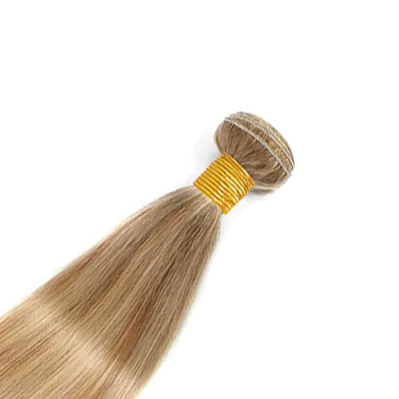 Blonde Human Hair Bundles P27/613 Straight Human Hair Bundles Brazilian Virgin Remy Hair Extensions Double Weft P27/613 Honey Blonde Straight Bundle 8 10 12 inch