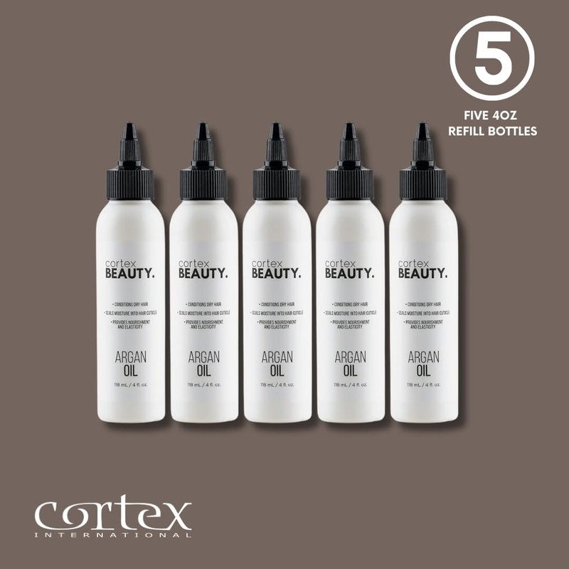 Cortex Professional Argan Oil Refill for Silky, Shiny Hair, Rejuvenates and Repairs Dry, Damaged Hair, Perfect for Cortex Straighteners- 4 oz,