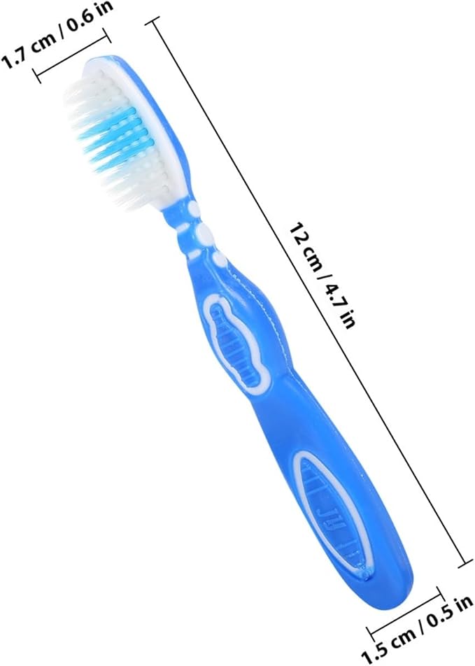 HAMPPLIES 10Pcs Small Soft Bristle Manual Toothbrushes Short Handle Portable Prison Use Oral Care Brushes for Personal Hygiene