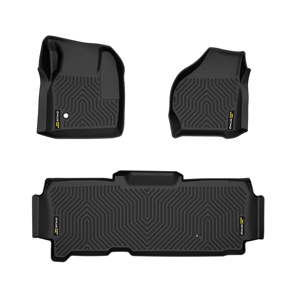 Tpe Floor Mats Fit Ford F250 F350 Super Duty Supercab 1999-2007 1St & 2Nd Row Truck Accessories Cargo Liners All Weather Protect